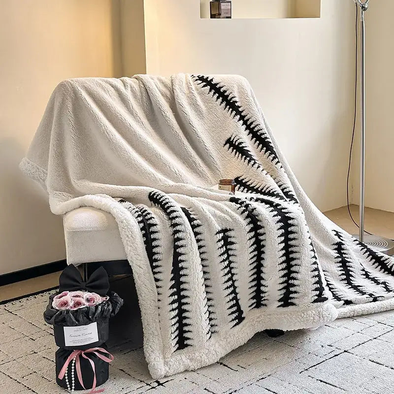 Cream Wool Sofa Blanket