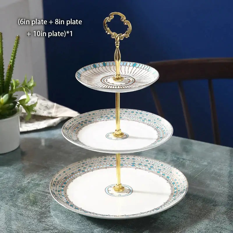 Gold Bone China Fruit Plates