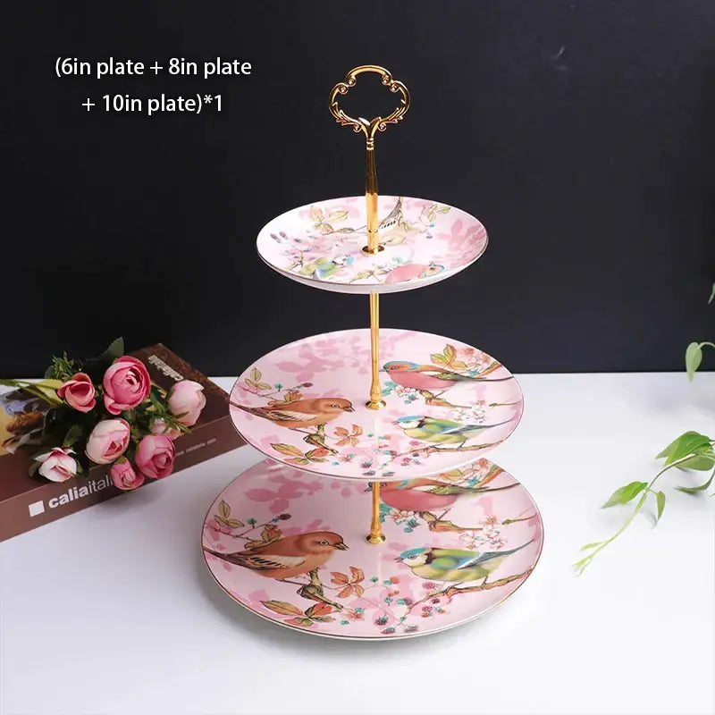 Gold Bone China Fruit Plates