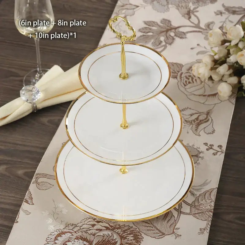 Gold Bone China Fruit Plates