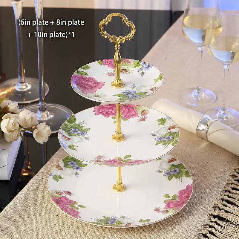 Gold Bone China Fruit Plates