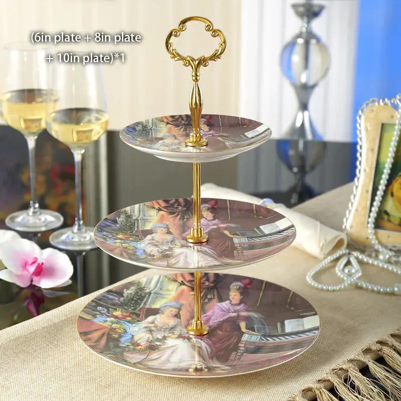 Gold Bone China Fruit Plates