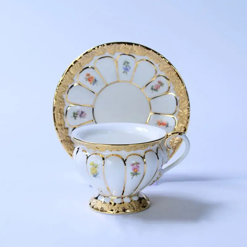 Gold Trim Porcelain Tea Set