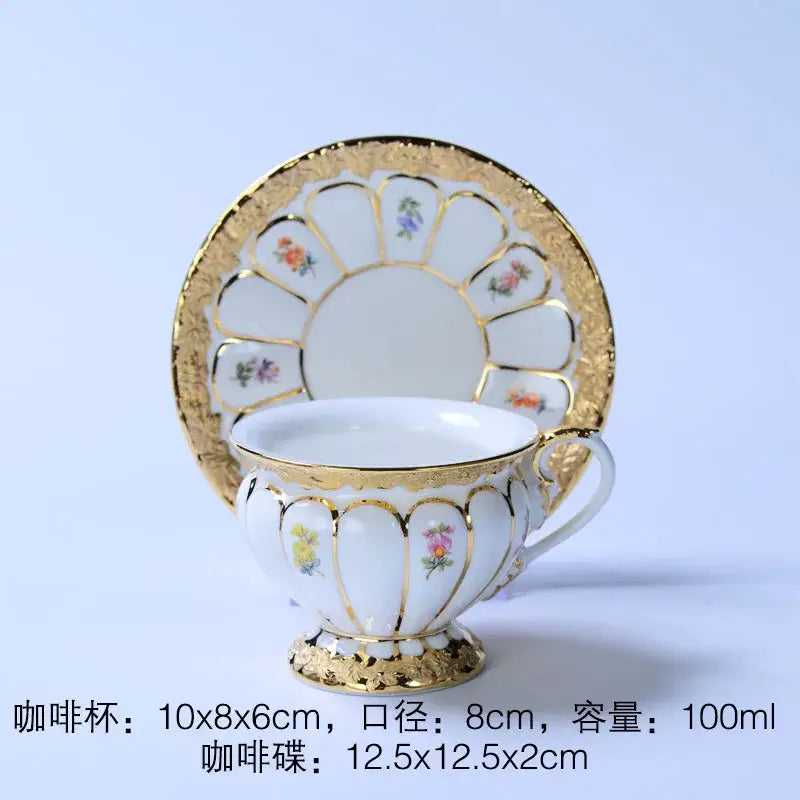 Gold Trim Porcelain Tea Set