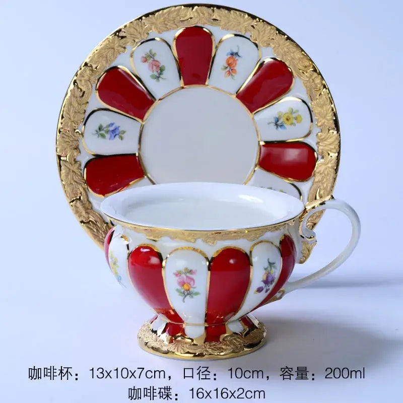 Gold Trim Porcelain Tea Set