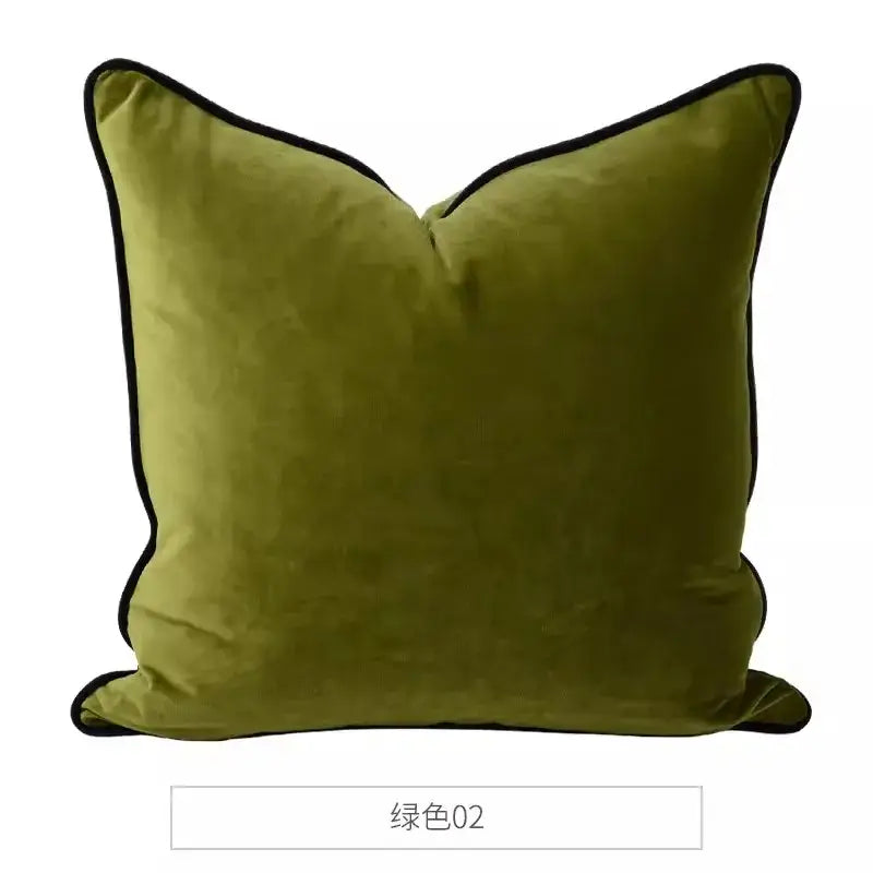Green Handmade Lumbar Pillow