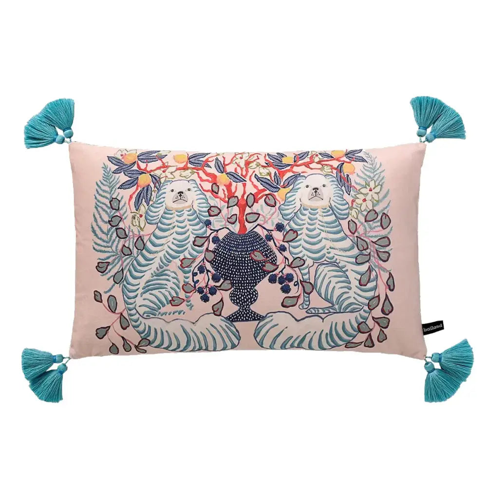 Green Handmade Lumbar Pillow
