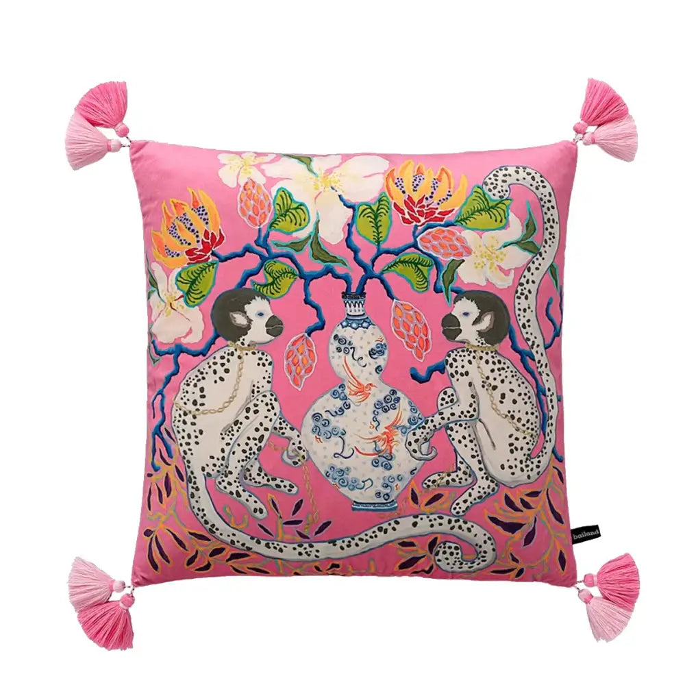 Green Handmade Lumbar Pillow