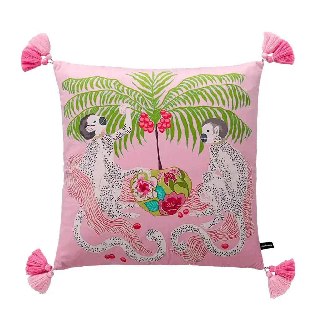 Green Handmade Lumbar Pillow