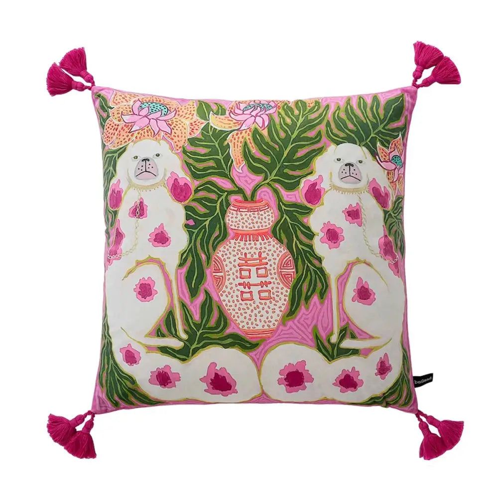 Green Handmade Lumbar Pillow