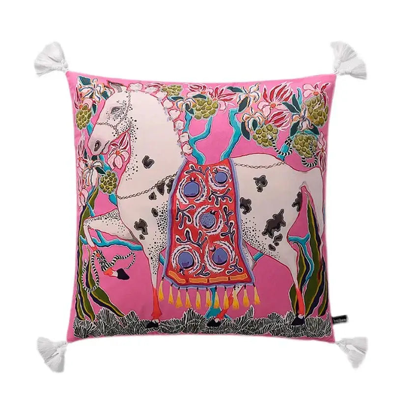 Green Handmade Lumbar Pillow