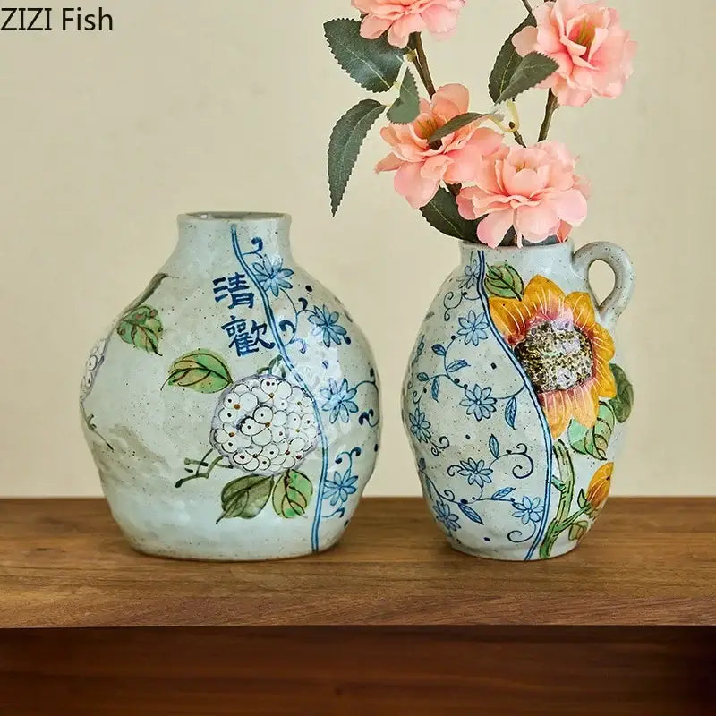 Hand Painted Ceramic Vase