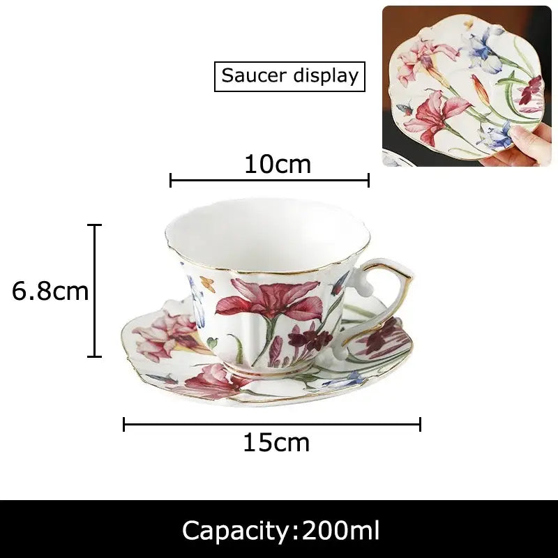 Porcelain Iris Mug Set