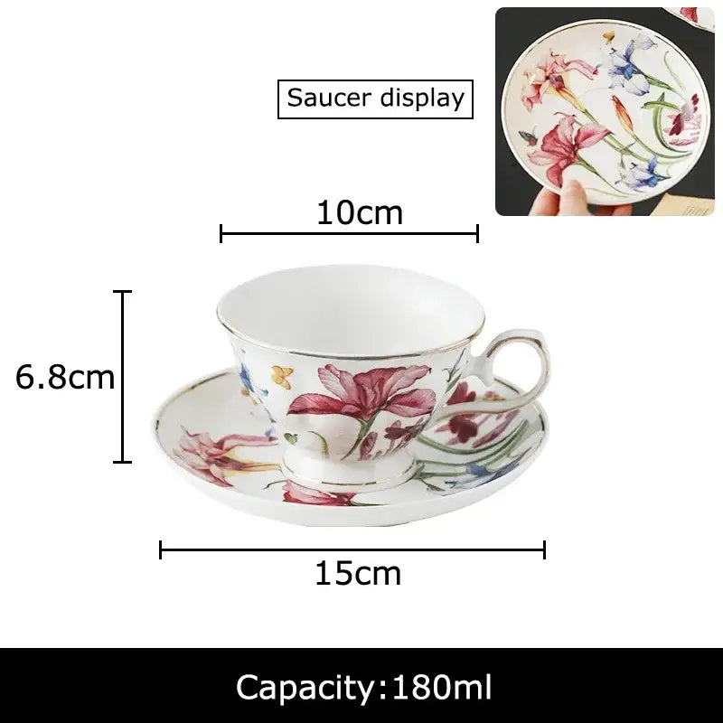 Porcelain Iris Mug Set