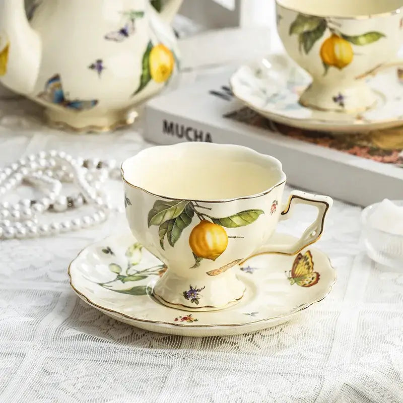 Lemon Porcelain Tea Set