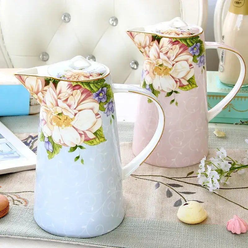 Blue Bone China Tea Set