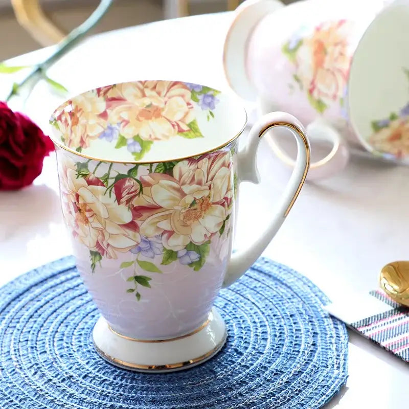 Blue Bone China Tea Set