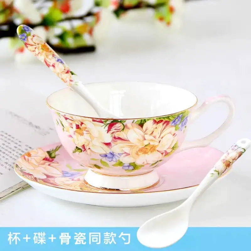 Blue Bone China Tea Set