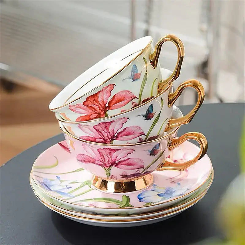 Porcelain Floral Tea Set