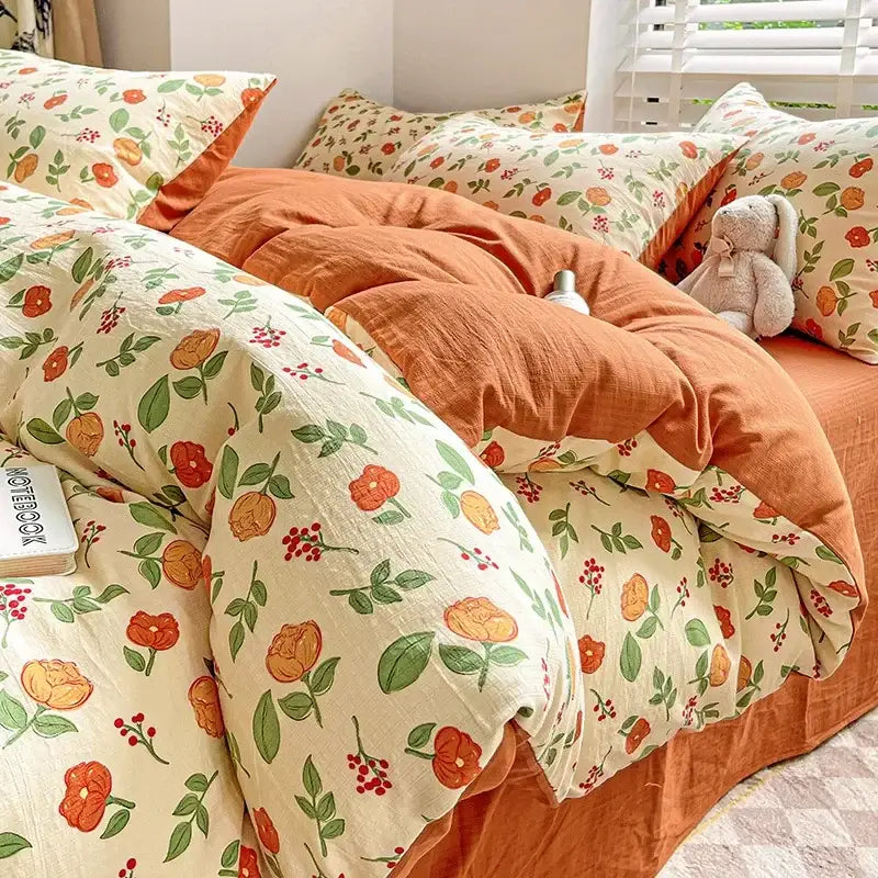 Cream Cotton Comforter Set
