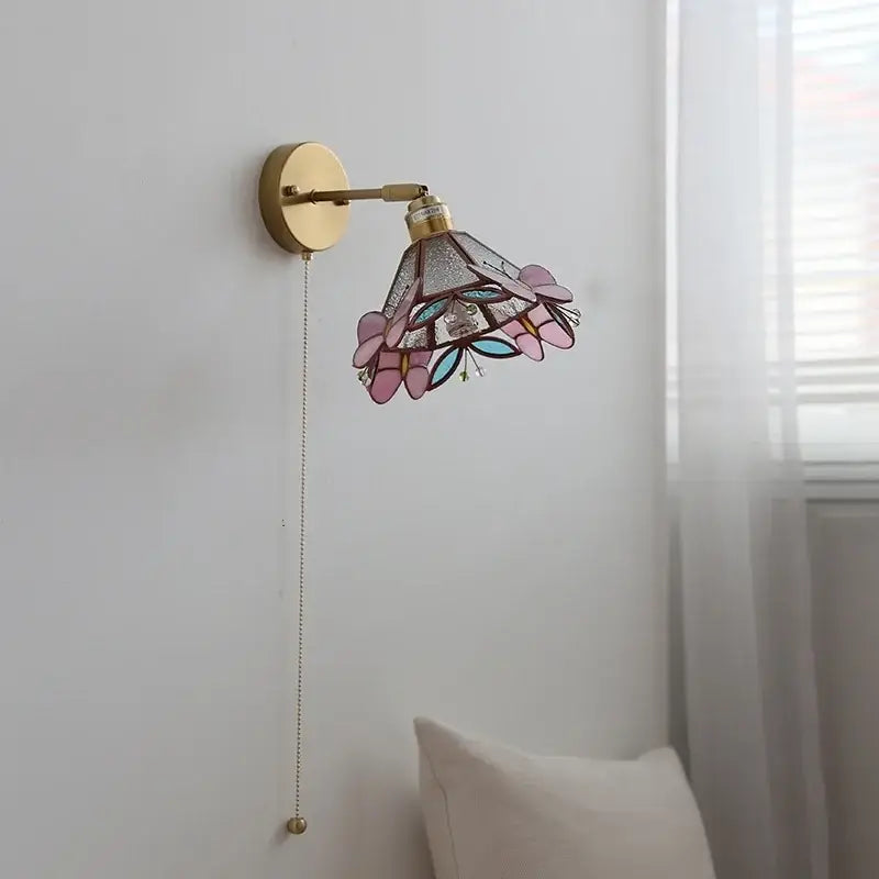 Teal Glass Wall Light