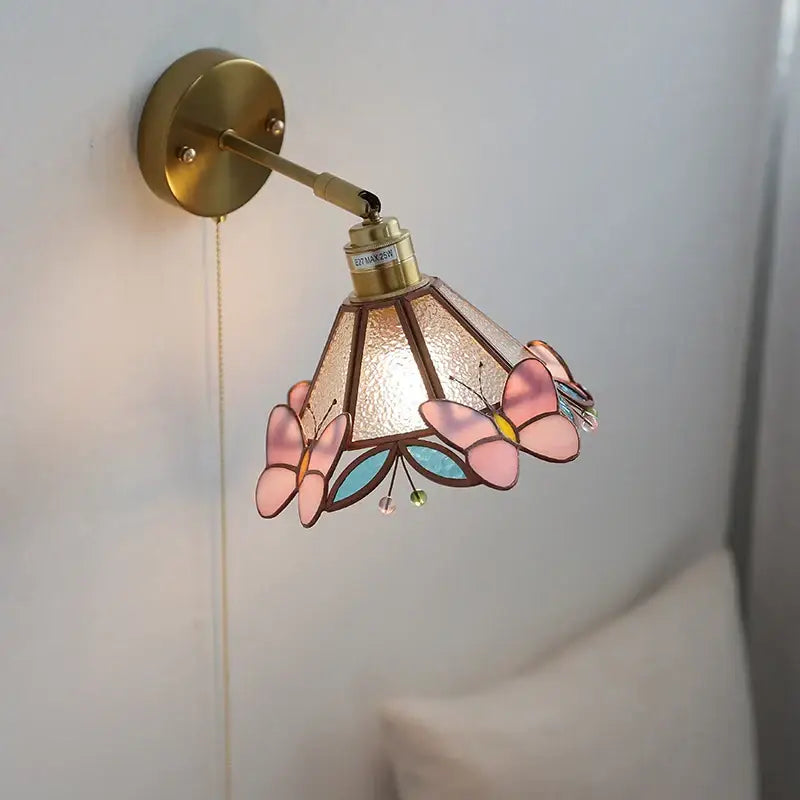 Teal Glass Wall Light