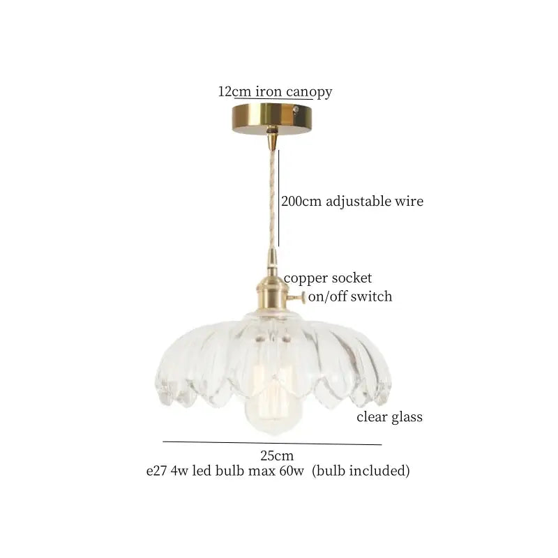 Red Glass Pendant Lamp