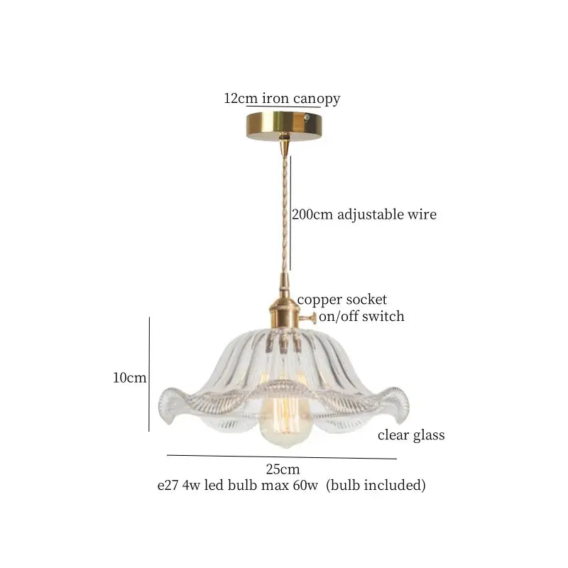 Red Glass Pendant Lamp