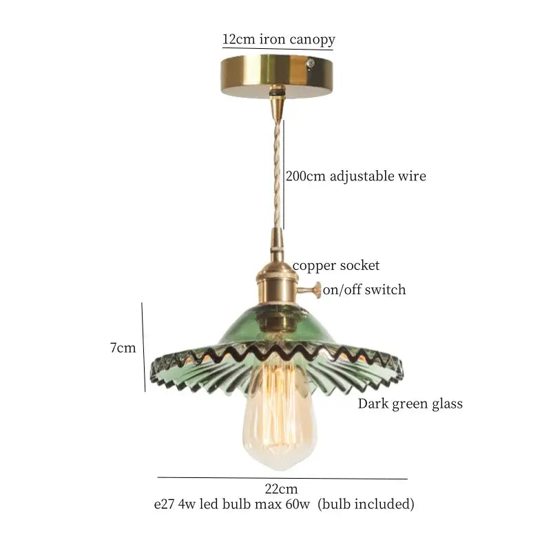 Red Glass Pendant Lamp