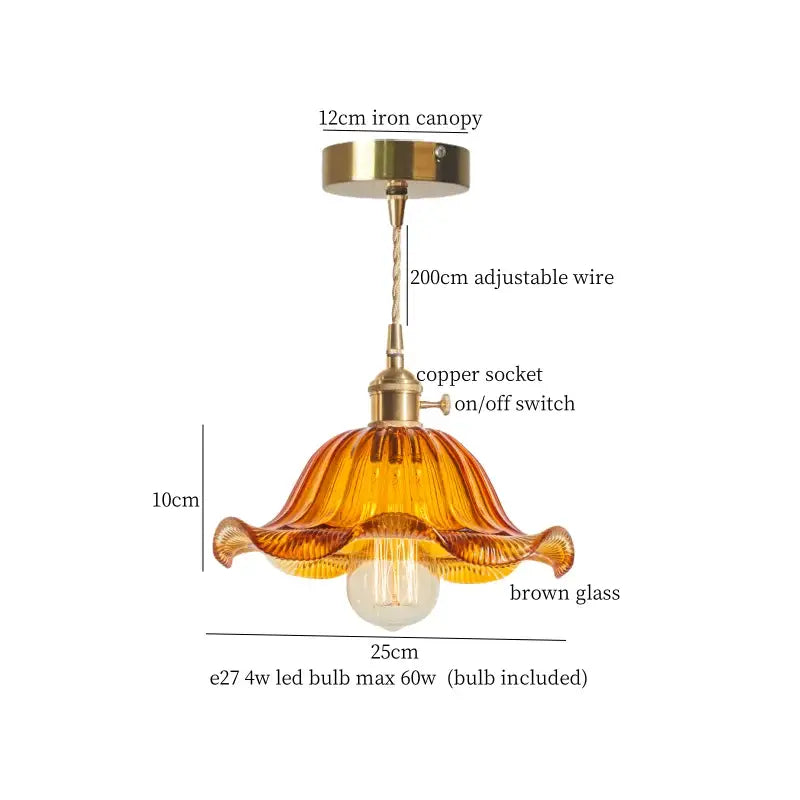 Red Glass Pendant Lamp