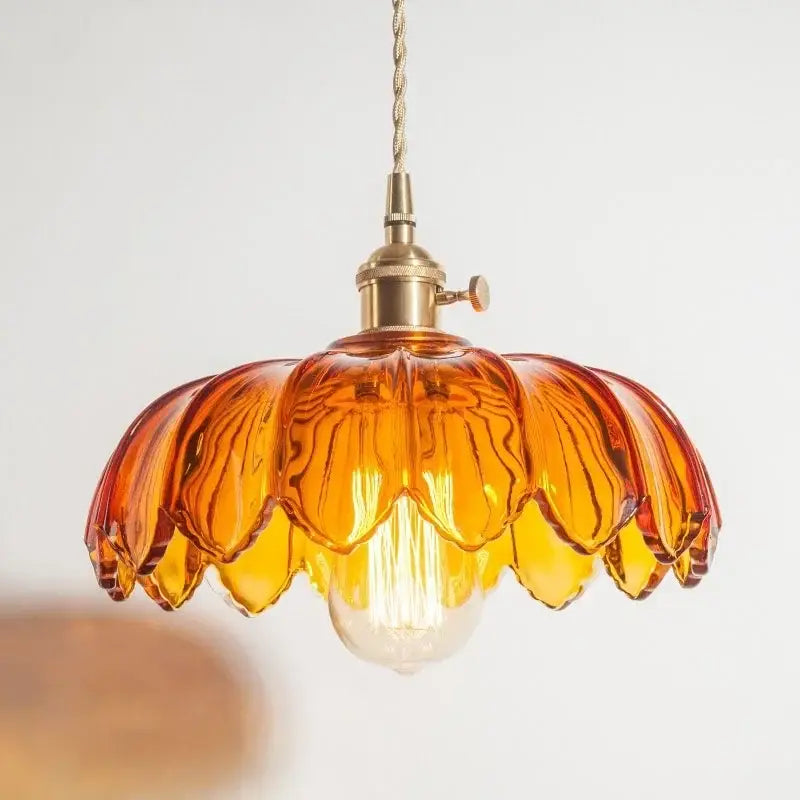 Red Glass Pendant Lamp