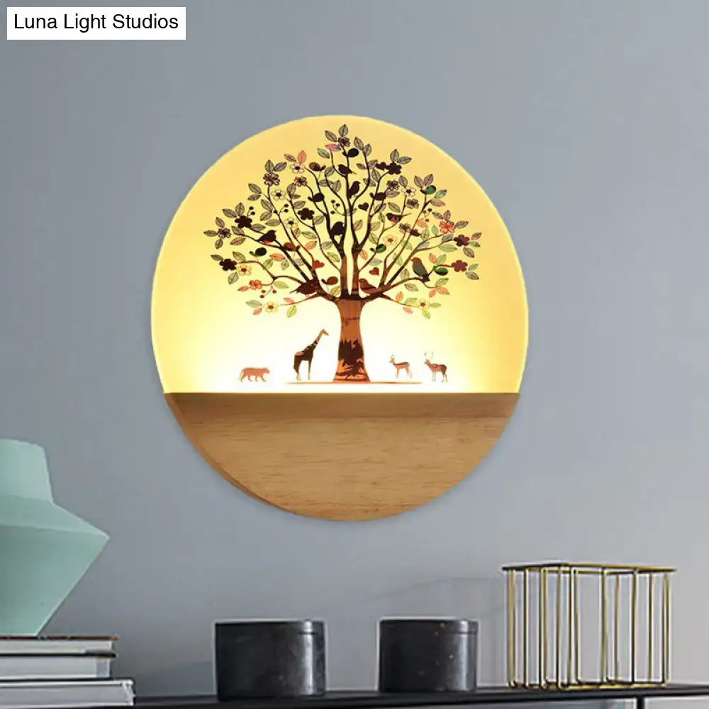 Modern Wood Wall Light