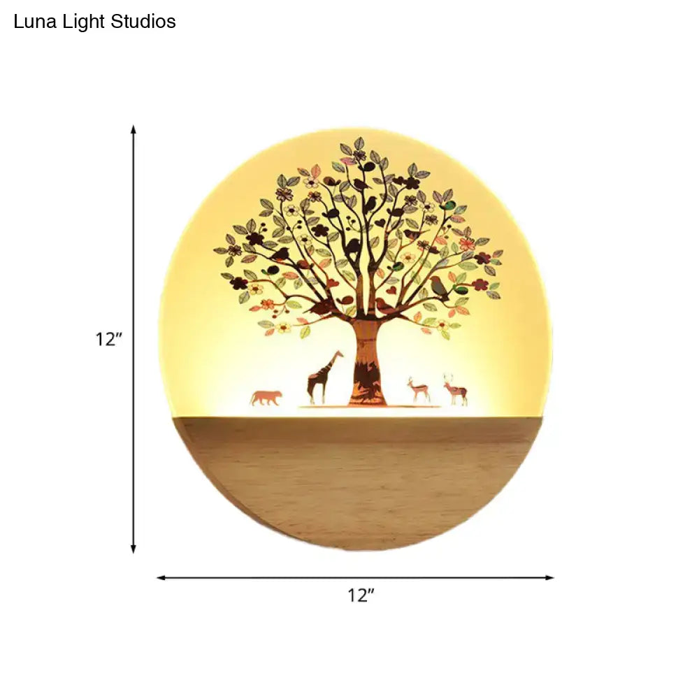 Modern Wood Wall Light