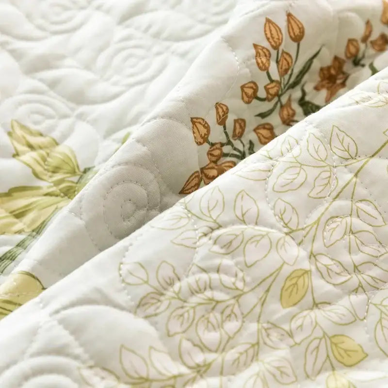 Green Quilted Bed Cover