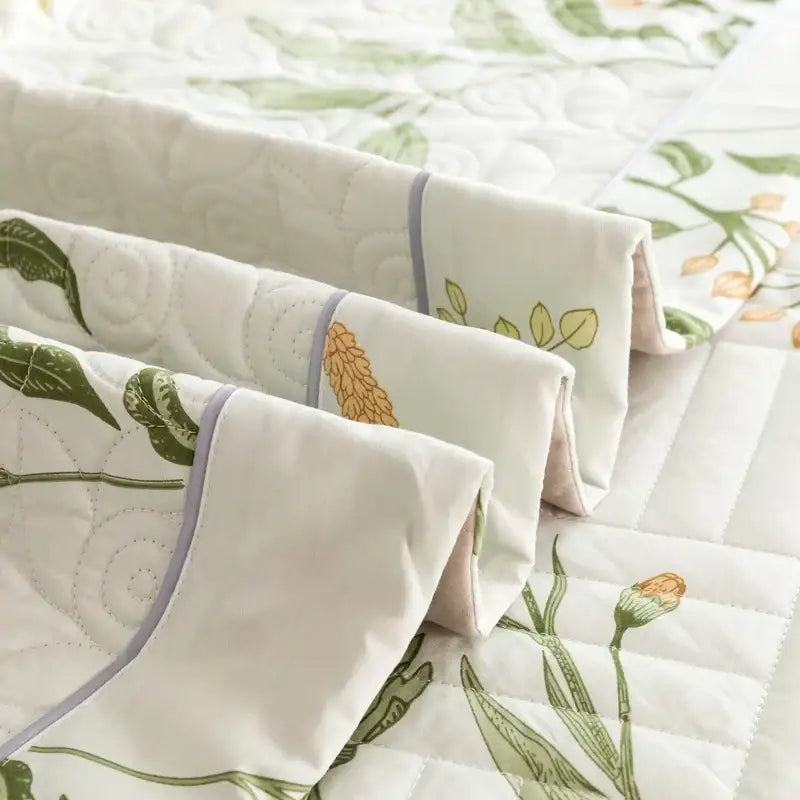 Green Quilted Bed Cover