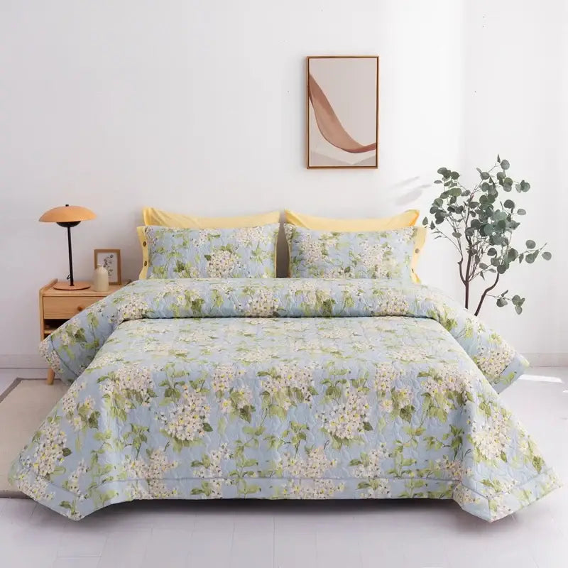 Green Quilted Bed Cover