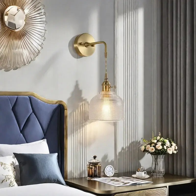 Brass Glass LED Wall Sconce
