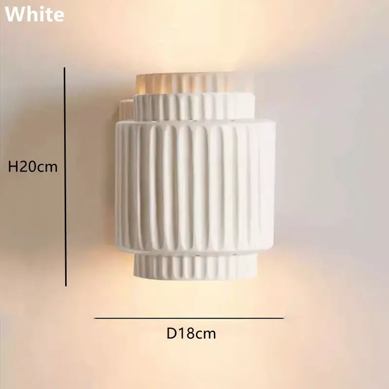 Cream Fluted Wall Lamp