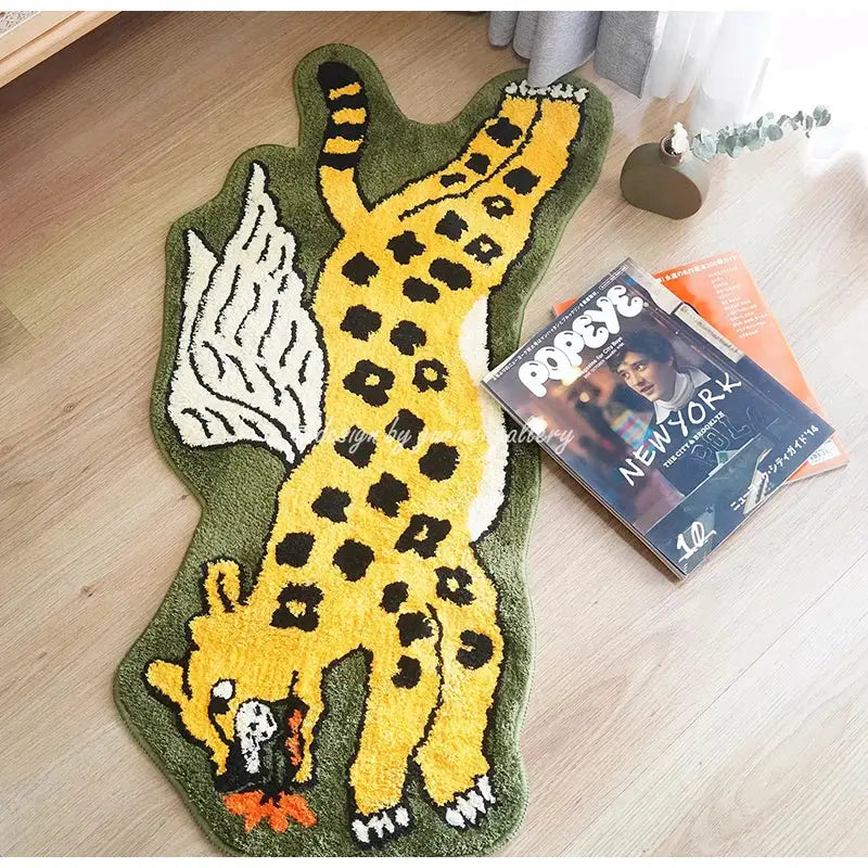 Olive Green Animal Rug