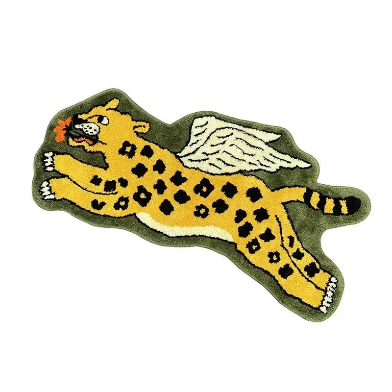 Olive Green Animal Rug