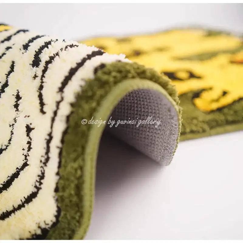 Olive Green Animal Rug