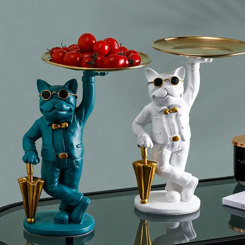 Black Resin Cat Tray