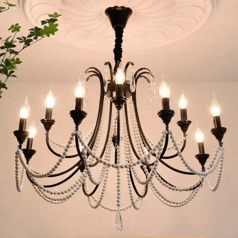 Black E14 Candle Chandelier