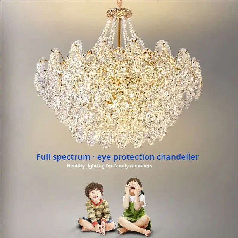 Pearl Rose Gold Chandelier