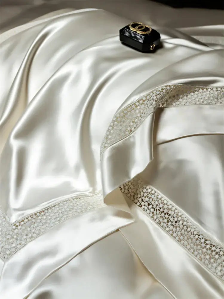 White Silver Luxury Bedding