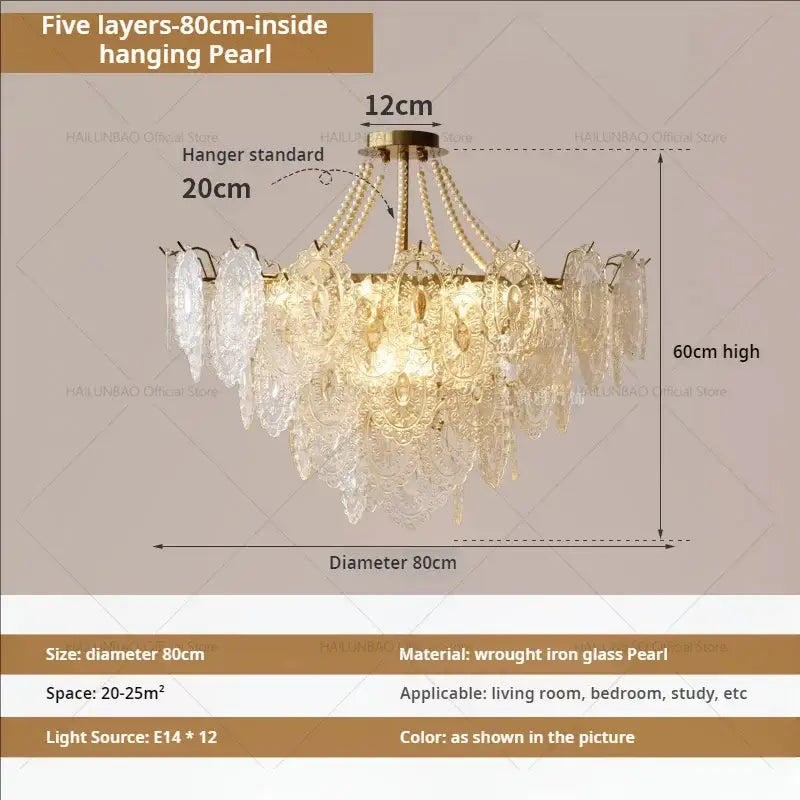 Cream Crystal Chandelier
