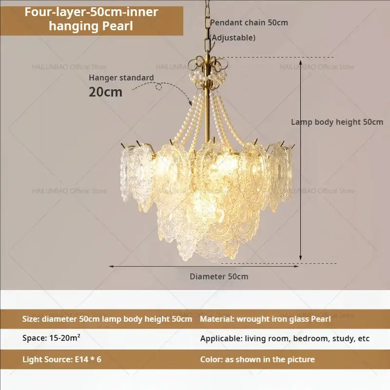 Cream Crystal Chandelier