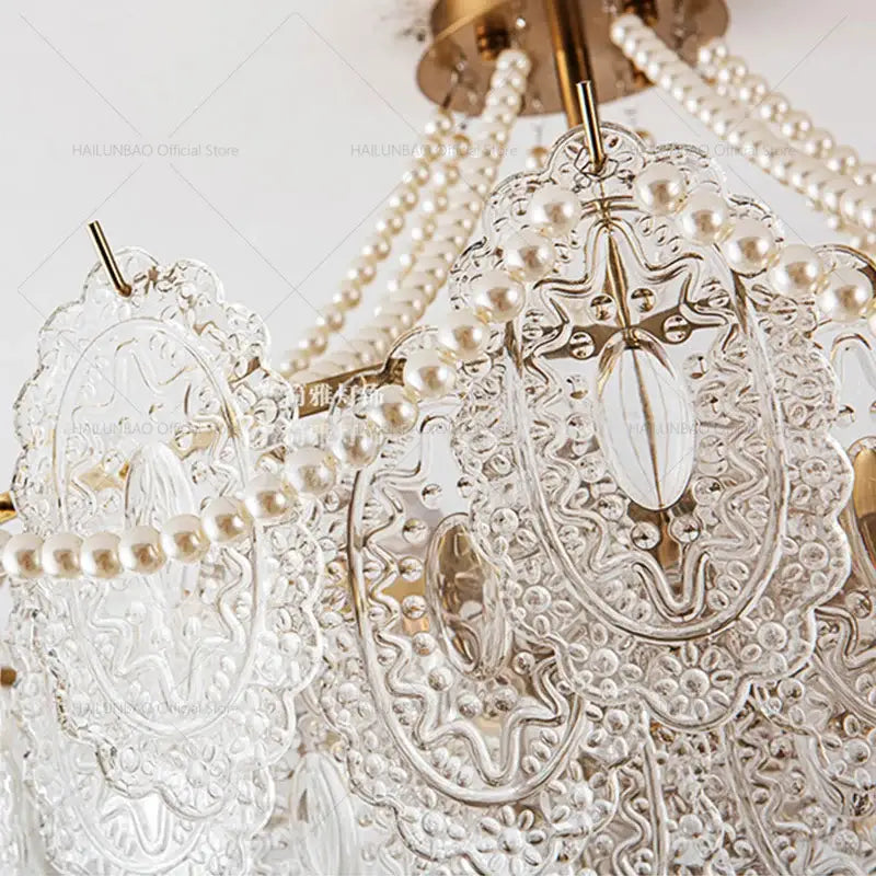 Cream Crystal Chandelier