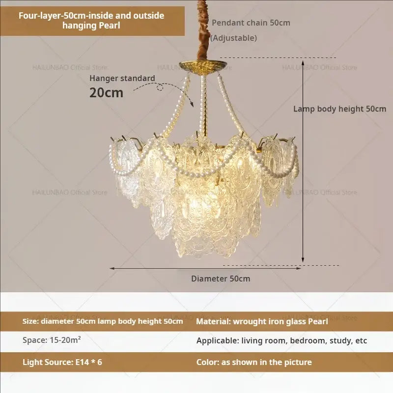 Cream Crystal Chandelier