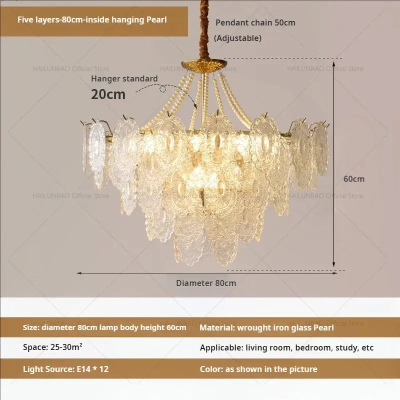 Cream Crystal Chandelier